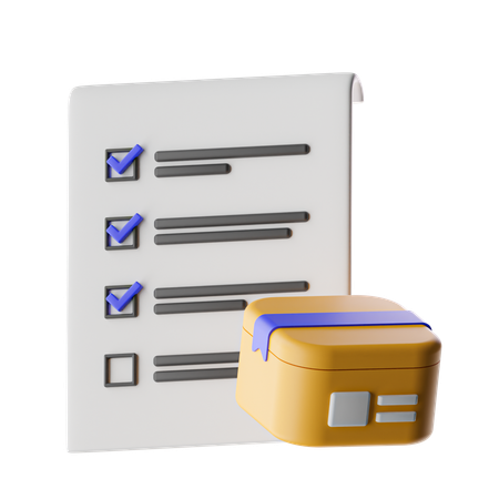 Inventory List  3D Icon