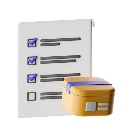 Inventory List  3D Icon