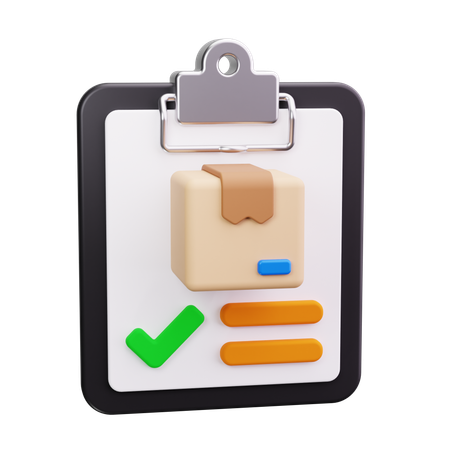 Inventory List  3D Icon