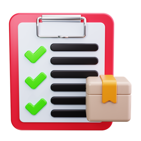 Inventory List  3D Icon