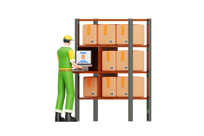 Inventory Management  3D Icon