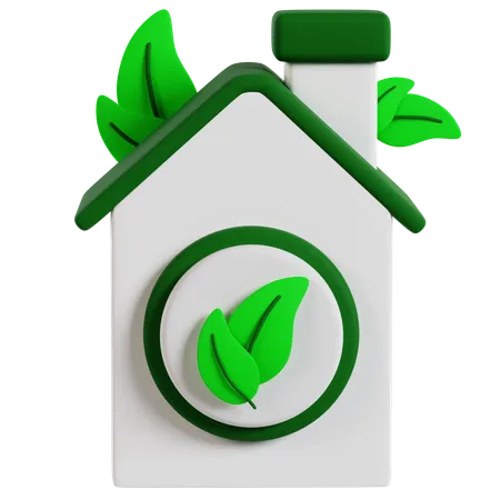 Casa verde  3D Icon