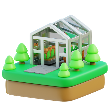 Casa verde  3D Icon