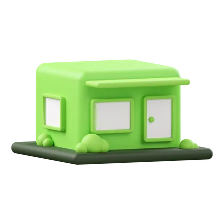 Casa verde  3D Icon