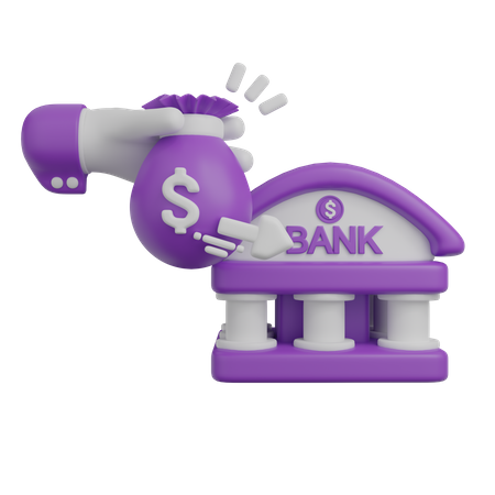 Inversión bancaria  3D Icon
