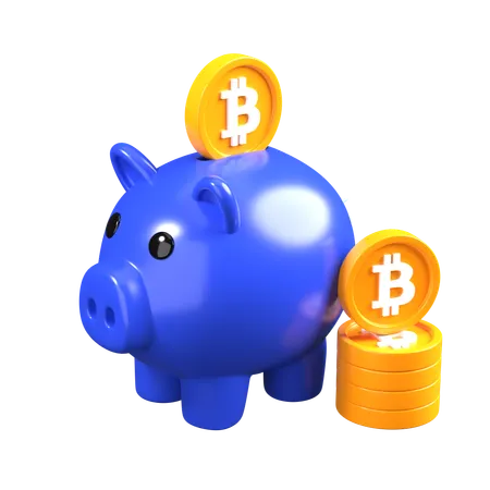 Inversión bitcoin  3D Icon