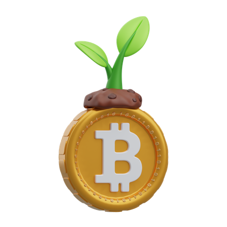 Inversión bitcoin  3D Icon