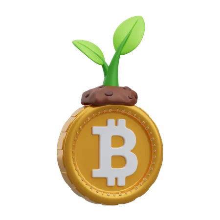 Inversión bitcoin  3D Icon