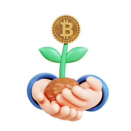 Inversión bitcoin  3D Icon