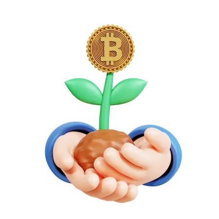 Inversión bitcoin  3D Icon