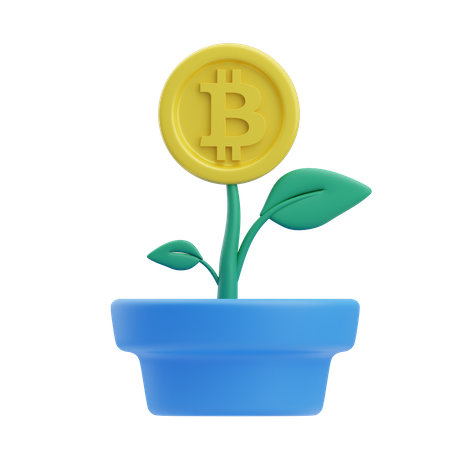 Inversión bitcoin  3D Icon