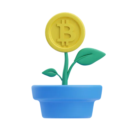 Inversión bitcoin  3D Icon