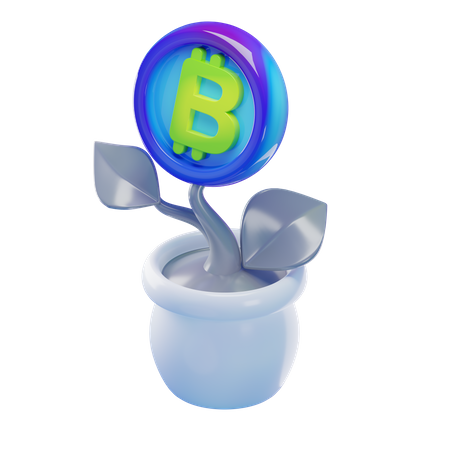 Inversión bitcoin  3D Icon