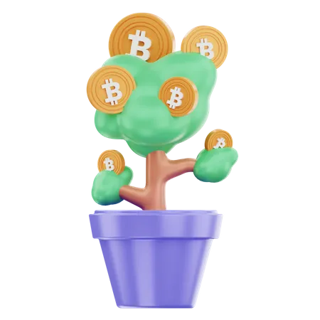 Inversión bitcoin  3D Icon