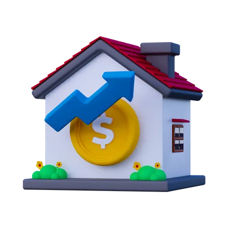 Inversión en crecimiento inmobiliario  3D Icon
