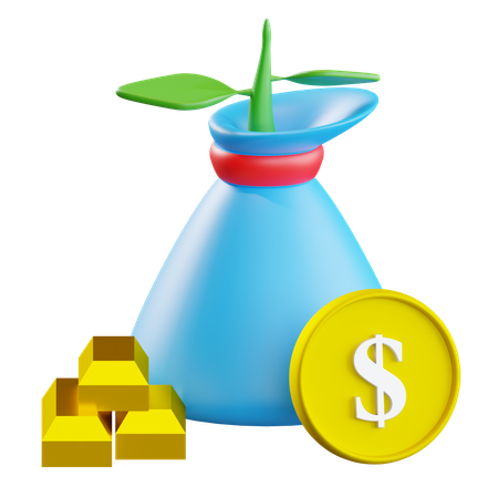 Inversión de dinero  3D Icon