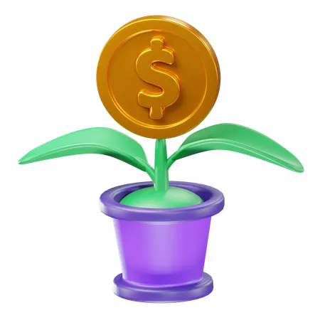 Inversión de dinero  3D Icon