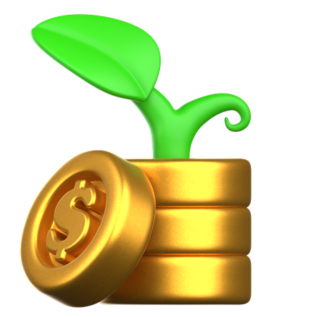 Inversión de dinero  3D Icon