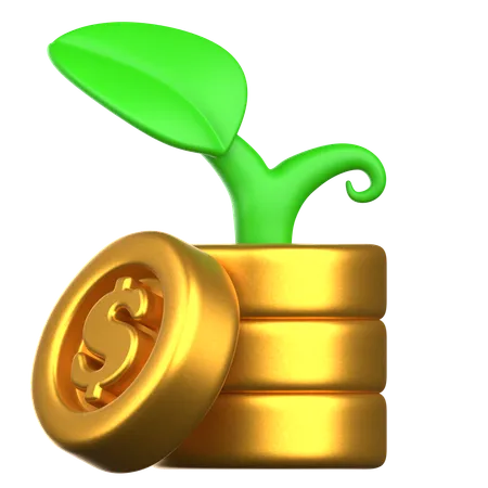 Inversión de dinero  3D Icon