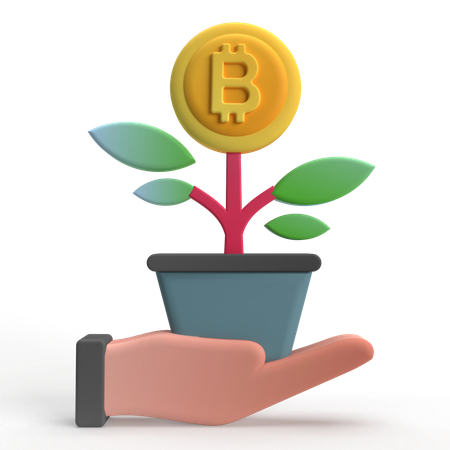 Inversión bitcoin  3D Icon