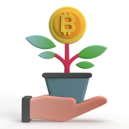 Inversión bitcoin  3D Icon