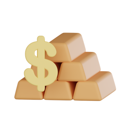 Inversión en oro  3D Icon