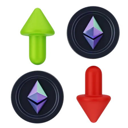 Inversión en ethereum  3D Icon