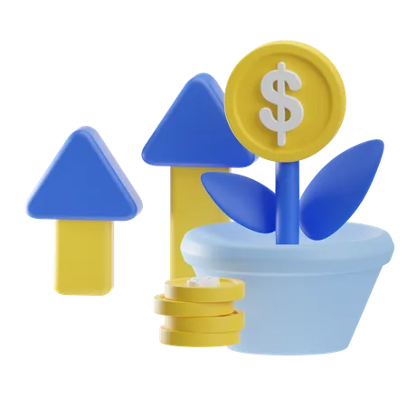 Inversión financiera  3D Icon