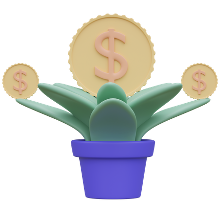 Inversión financiera  3D Icon