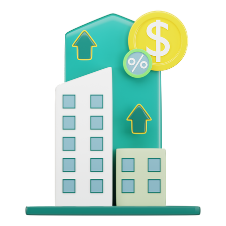 Inversión inmobiliaria  3D Icon