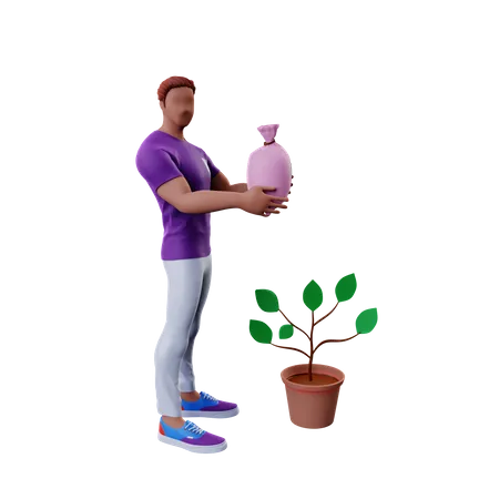 Inversión de las empresas  3D Illustration