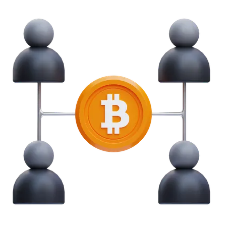 Inversor Bitcoin  3D Icon