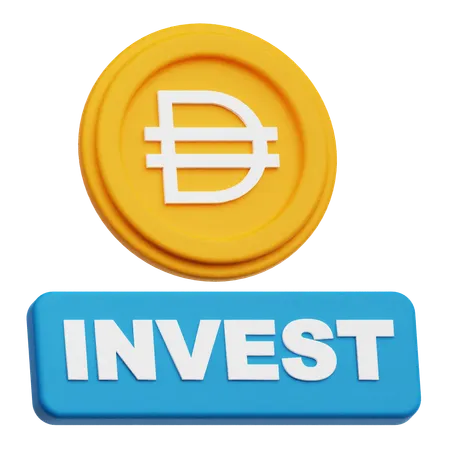 Invest Dai Token  3D Icon