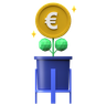 3d euro growth emoji
