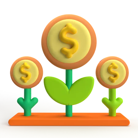 Invest Growth  3D Icon