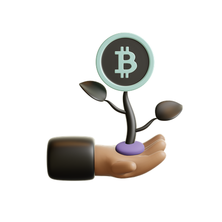 Invest In Bitcoin  3D Illustration