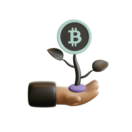 Invest In Bitcoin 3D Illustration
