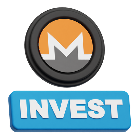 Invest Monero Token  3D Icon