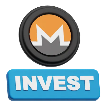 Invest Monero Token  3D Icon