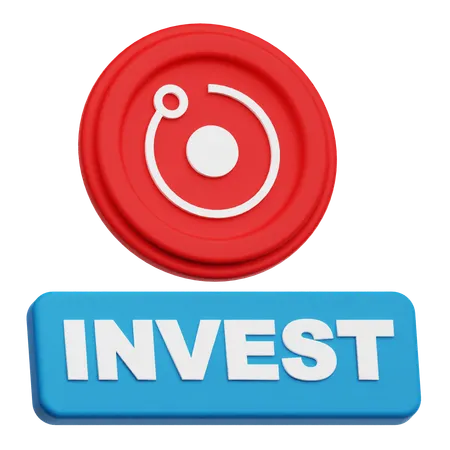Invest Render Token  3D Icon