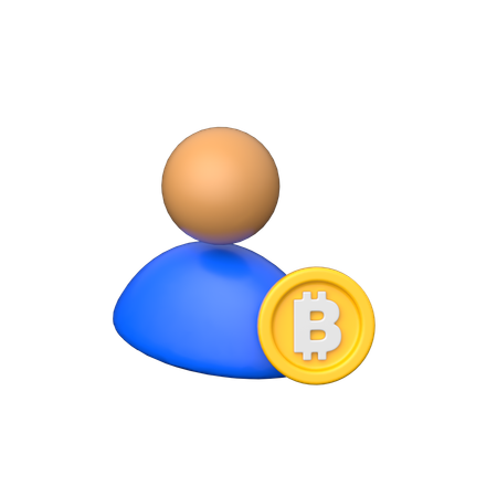 Investidor bitcoin  3D Icon