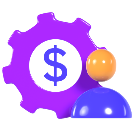 Investidor em dinheiro  3D Illustration
