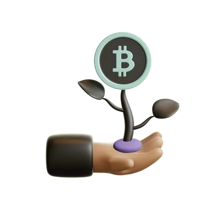 In Bitcoin investieren  3D Illustration