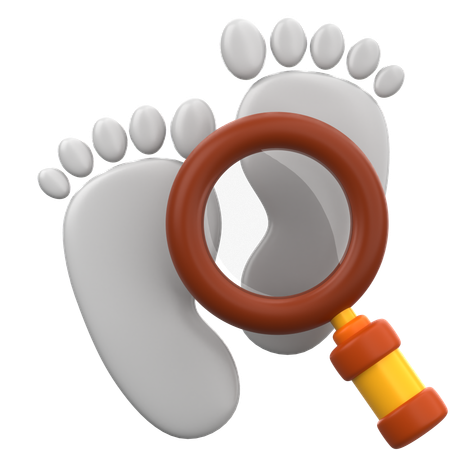 Investigação de pegada  3D Icon