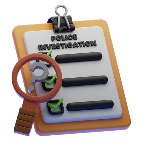 Investigação Policial  3D Icon