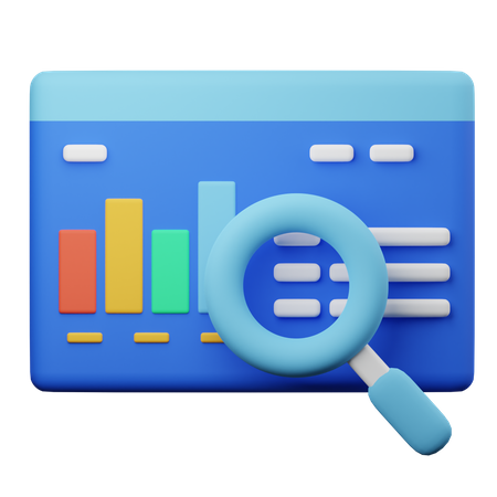 Investigación de datos  3D Illustration