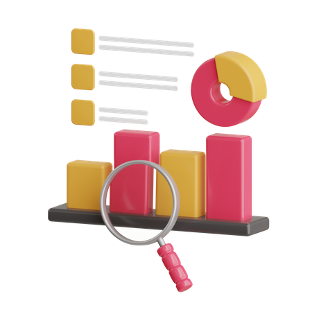 Investigación de datos  3D Icon