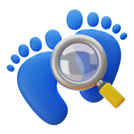 Investigación de huellas  3D Icon