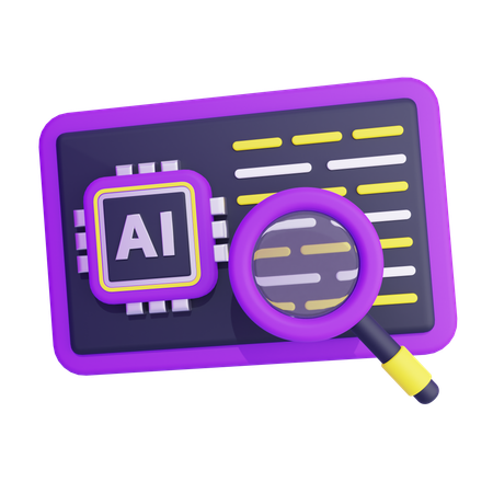 Investigación de inteligencia artificial  3D Icon