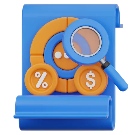 Investigación financiera  3D Icon